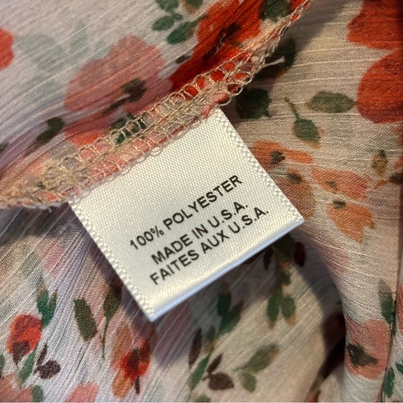 MISA Los Angeles Kidada Poppy Allover Ruffle V-neck Sleeveless Slit Maxi Dress M - Picture 13 of 15